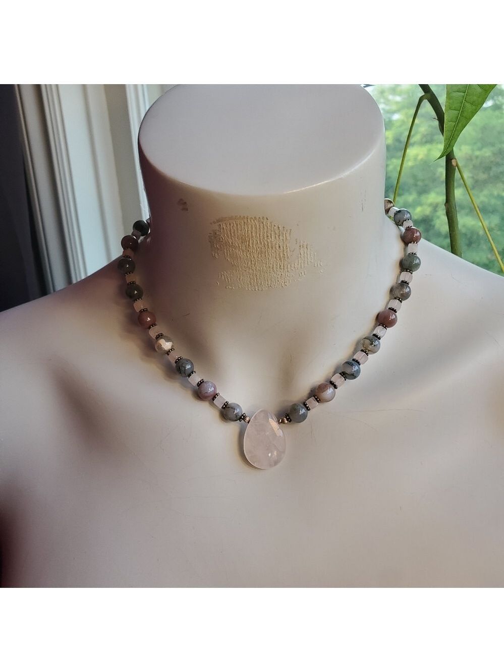 Vintage Crystal Tear Drob Necklace